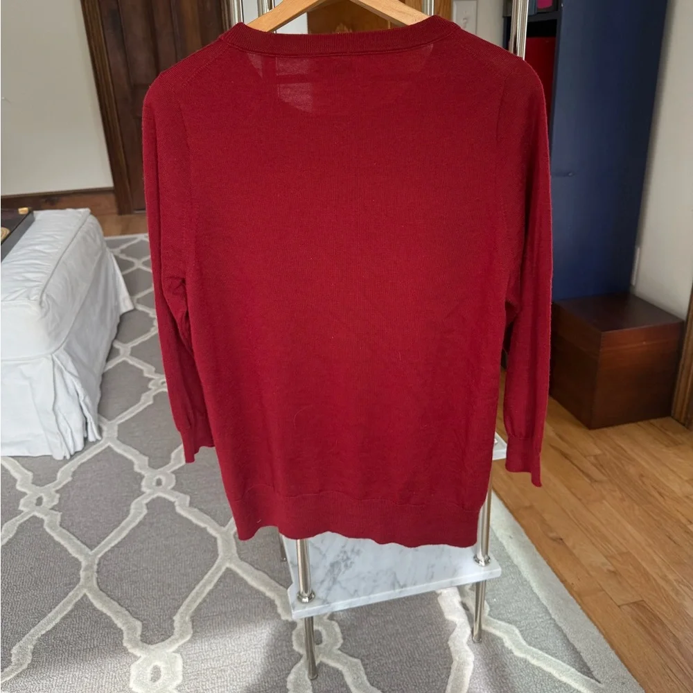 J. Crew Rich Red Crew Neck Sweater